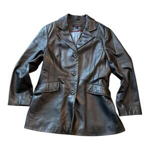 Vintage Anne Klein black leather